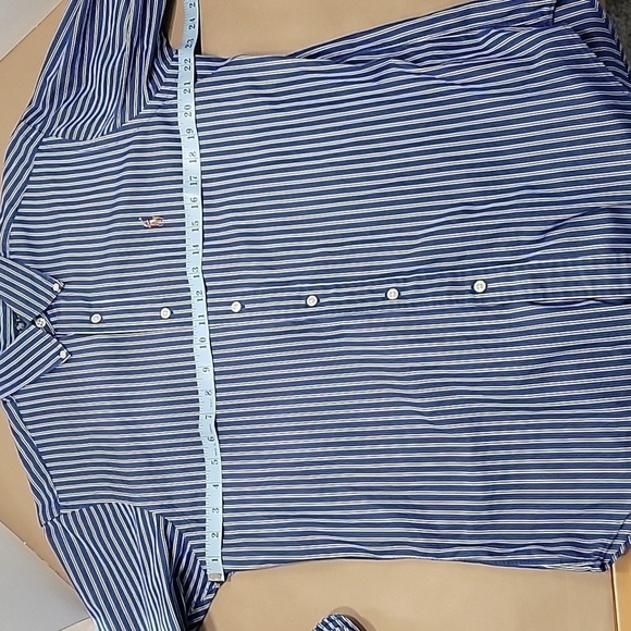 Ralph Lauren Classic Fit, Blue and White Striped Button Down, Size M, EUC - Picture 4 of 9